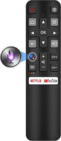 Smart Remote Compatbile with TCL Remote Control Replacement, Voice Control, New Upgraded RC802V Universal for TCL TV remotes, Google, Android Smart TVs, Control para remoto in Saudi Arabia