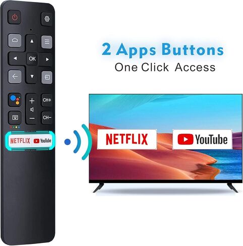 Smart Remote Compatbile with TCL Remote Control Replacement, Voice Control, New Upgraded RC802V Universal for TCL TV remotes, Google, Android Smart TVs, Control para remoto in Saudi Arabia