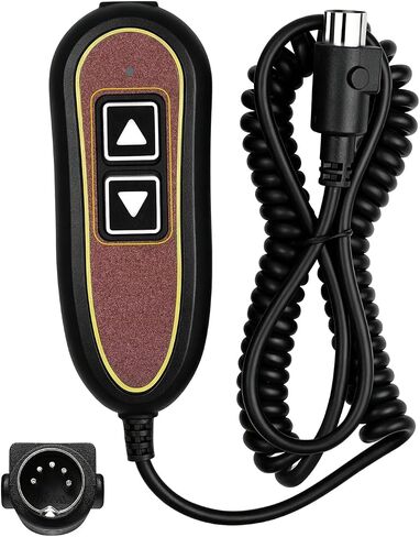 ZK1200-HC ZK1200-HC-1 2-Button 5-Pin Lift Chair Recliner Remote, Compatible with Golden and Ultra Comfort Lift Chairs | Okin or Limoss Motors, 180° 5-Pin Plug, Backlight, USB Port, 1-Year Warr-anty in Saudi Arabia