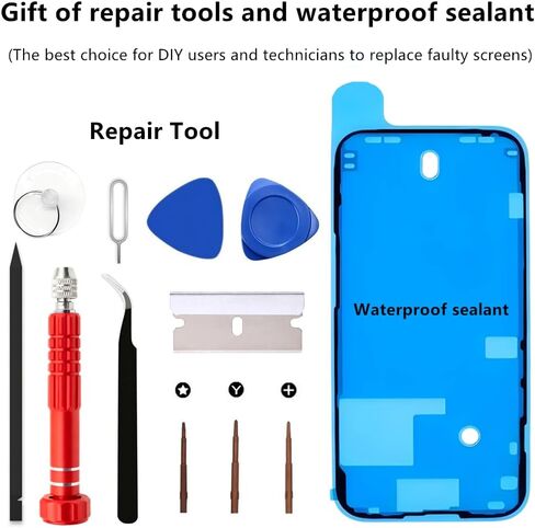 OLED for iPhone 14 Pro Screen Replacement Kit [Soft OLED,NOT LCD] 6.1'' Full HD Display 3D Touch Digitizer Assembly A2650 A2890 A2889 A2891 A2892 with Repair Tools and Waterproof sealant in Kuwait
