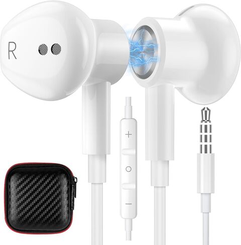 3.5mm Earbuds Magnetic in-Ear Noise Isolation Headphones with Microphone in Kuwait