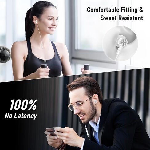 3.5mm Earbuds Magnetic in-Ear Noise Isolation Headphones with Microphone in Kuwait