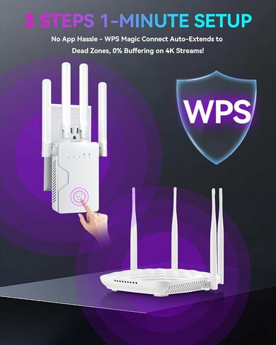 2026 New WiFi Extender Internet Booster, Long Range up to 18ksq.ft, Wireless Internet Repeater Routers Signal Amplifier Signal Booster for Home, 15X Speed Access Point Ethernet Port in Kuwait