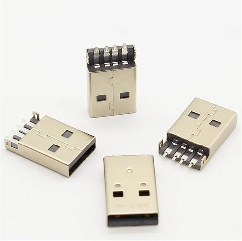 10pcs/lot USB 2.0 4Pin A Type Male SMT Connector Black G49 for Data Transmission Charging in Kuwait