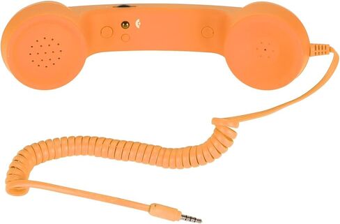 Retro Telephone Handset, Telephone Handset for Cellphone Retro Phone Handset with 3.5mm Jack Mobile Phone Receiver Old Telephone Headset Handheld Receiver for Cell Phone(Orange) in Kuwait