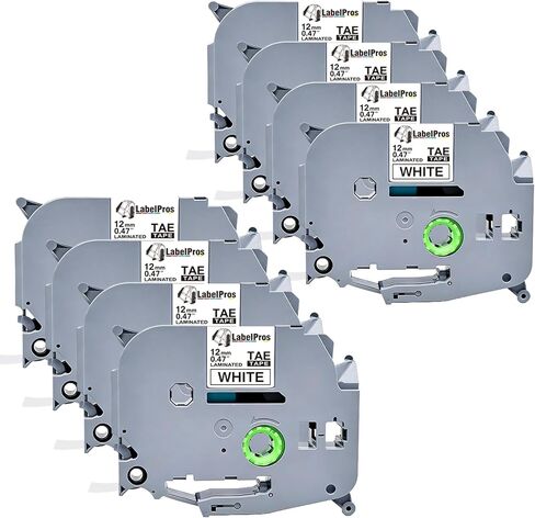 Compatible Label Tape Replacement for 231 Laminated Label Maker Tape, 12mm 0.47 Laminated White, for PT-D200 PT-D210 PTH100 PT-D400, 0.47" x 26.2', 8 Packs in Kuwait