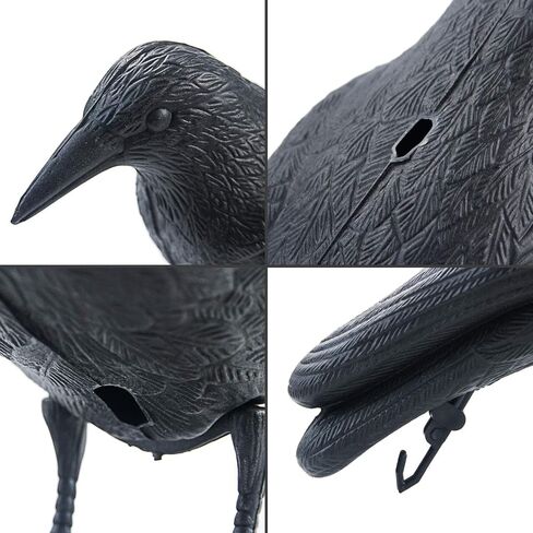 Plastic Crow Decoy w/Feet for Hunting, Realistic Full Body with Stake in Saudi Arabia