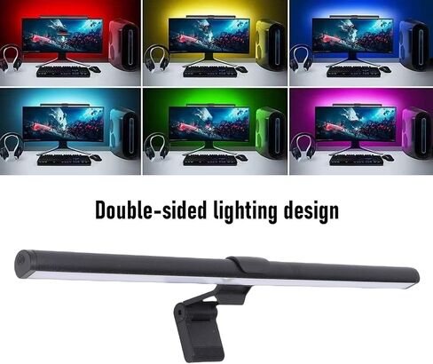 Monitor Light Bar, Eye Care USB Reading Lamp for Computer, Anti Asymmetric Light Bar with RGB Backlight, Adjustable Brightness & Touch Control, Ideal for Desk Use in Kuwait