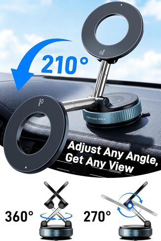 IKG Magnetic Phone Holder for Car, 360° Rotation Suction Phone Mount in Kuwait