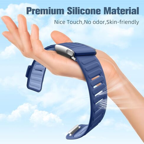 Getino Sport Band Compatible with Whoop 5.0 Bands One, Peak and Life/MG, Breathable Waterproof Silicone Adjustable Replacement Accessories Strap for Whoop Band 5.0 Fitness Activity Tracker, NavyBlue in Saudi Arabia