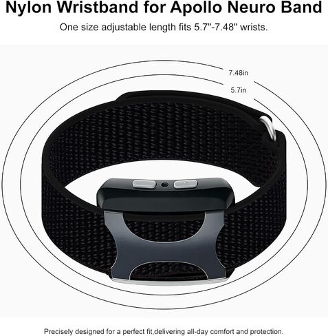 Wide Nylon Loop Strap Compatible with Apollo Neuro-Same As Original Band in Kuwait