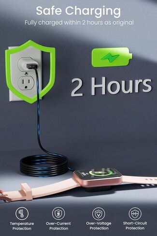 2 Pack Charger for Amazfit Bip 5/3, Bip U Pro, Gts 4 Mini,Gts 2/2 Min i/ 2e, GTR 2/ 2e, GTR Mini,T-Rex Pro,Active,3.3Ft USB Replacement Smart Watch Charger for Amazfit Accessories in Kuwait