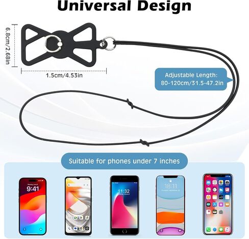 MoKo Phone Crossbody Lanyard - Adjustable Neck Strap with Phone Ring Grip in Kuwait
