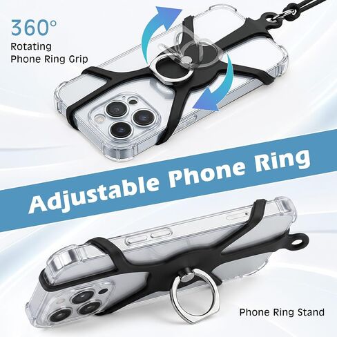 MoKo Phone Crossbody Lanyard - Adjustable Neck Strap with Phone Ring Grip in Kuwait