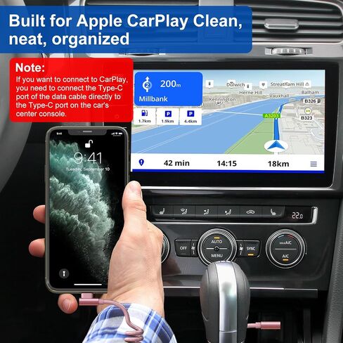 Pink Car Charger Cable for Apple CarPlay - 90 Degree Coiled Lightning Cable with 480Mbps Data, 2.4A Fast Charge USB C to Lightning Retractable iPhone Charging Cord for iPhone14/13/12/11 Pro Max/iPad in Saudi Arabia