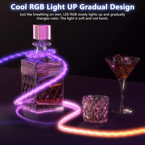 Light Up LED Breathing Flowing LED USB A to Lightning Charger Cable,RGB Colorful Gradual Charging Cord for iPhone 14 Pro Max13/12/11 Pro Max/Mini/XS MAX/XR/XS/X/8/7/Plus iPad-3ft,[Apple MFi Certified] in Kuwait