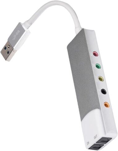 USB External Sound Card 5.1 Channel Adapter for Gaming Home Theater Surround Sound USB Interface Plug and Play in Kuwait