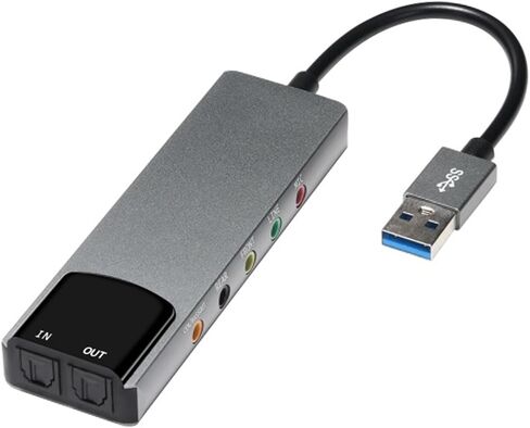 USB External Sound Card with 48KHz Samplings Rate USB Sound Adapter for Audiophiles and Gamers External Card in Kuwait