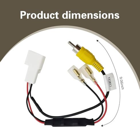 1 PC Car Rear View Backup Reverse Camera Video Connector RCA Cable, 4 Pin Reversing Camera Retention Wire Harness, Rearview Video Connector Adapter, Compatible with Select Models (White) in Kuwait