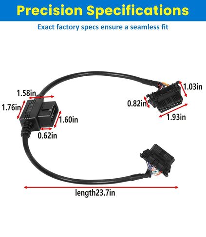 76405-01A Pass Through Harness, Plug-N-Play OBD-II Wiring Harness for Electric Retractable Running Boards - Fits 2013-2020 Ram 1500 2500 3500 & 2008-2017 Toyota Sequoia - Side Step Connector in Saudi Arabia