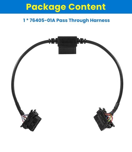 76405-01A Pass Through Harness, Plug-N-Play OBD-II Wiring Harness for Electric Retractable Running Boards - Fits 2013-2020 Ram 1500 2500 3500 & 2008-2017 Toyota Sequoia - Side Step Connector in Saudi Arabia