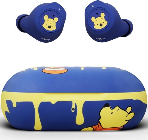 Disney Winnie The Pooh Bluetooth Earbuds w/Charging Case- Wireless Headphones w/Built-in Mic+ Up to 30 Hrs Playtime- Winnie The Pooh Gifts for Women, Men, All Fans of Winnie The Pooh Stuff in Saudi Arabia