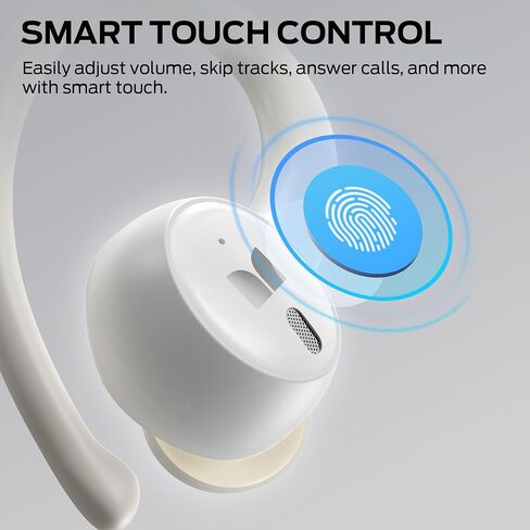 Oraolo N-Lite 216 Wireless Earbuds, Sports Earbuds with Earhooks, Noise Cancelling Headset, Stereo Deep Bass Over Ear Buds 48H Playtime, IPX6 Waterproof Earphones for Sports/Running/Workout（White） in Saudi Arabia