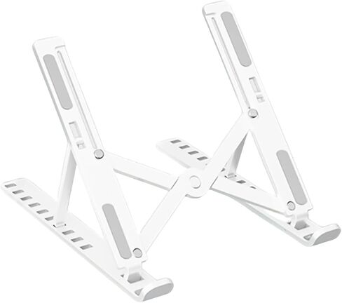 SAYEEC Laptop Stand for Desk Portable Laptop Riser 10-Levels Angles Adjustable Computer Stand ABS+Silicone Foldable Laptop Stands Ventilated Cooling Notebook Holder for 10-15.6" Laptops Tablet (Black) in Kuwait