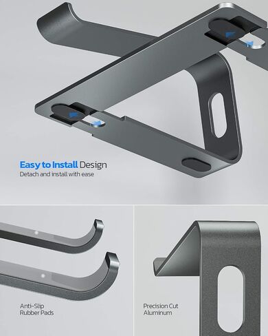 Nulaxy Adjustable Laptop Stand for Desk & Full Aluminum Laptop Stand in Kuwait