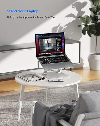 Nulaxy Adjustable Laptop Stand for Desk & Full Aluminum Laptop Stand in Kuwait