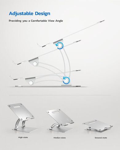 Nulaxy Adjustable Laptop Stand for Desk & Full Aluminum Laptop Stand in Kuwait