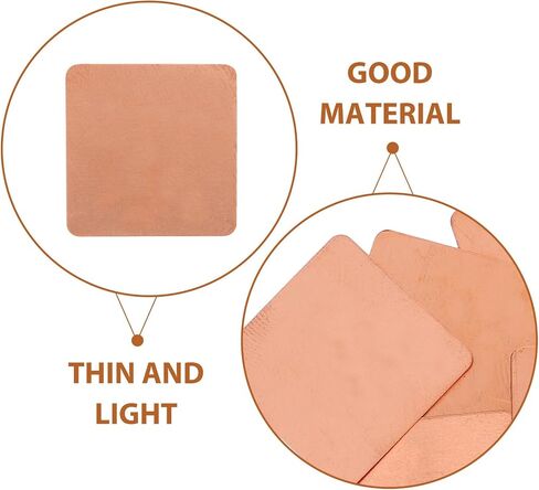 MERRYHAPY 20pcs Copper Heat Dissipation Pads for Phone and Computer Graphics Cards, High Efficiency Thermal Copper Sheets with Easy Installation for Office and Home Use in Kuwait