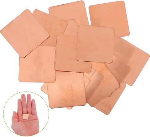 MERRYHAPY 20pcs Copper Heat Dissipation Pads for Phone and Computer Graphics Cards, High Efficiency Thermal Copper Sheets with Easy Installation for Office and Home Use in Kuwait
