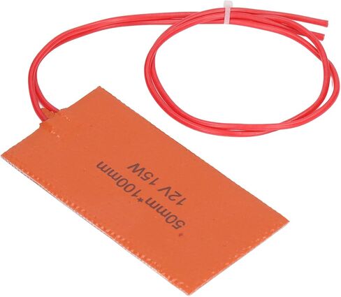 4PCS Silicone Rubber Heating Pad,Flexible Heater Mat,Oil Drum Heater Pad,120150 Electric Blanket Mat for Mixing and Thermal Insulation of Industrial Equipment 12V 15W in Kuwait