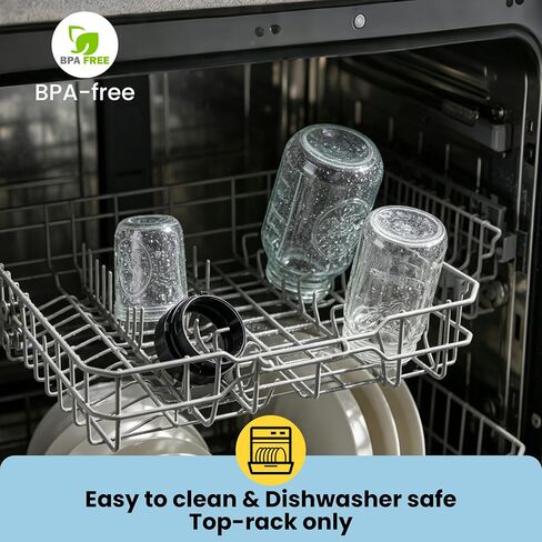 Adapter for Ninja Nutri-Plus Blender & Ball Wide-Mouth Mason Jars - Blend, Store & Go in the Same Jar - Blender Accessory for 900W BN301 - Easy to Clean, Dishwasher Safe (Adapter Only) in Kuwait