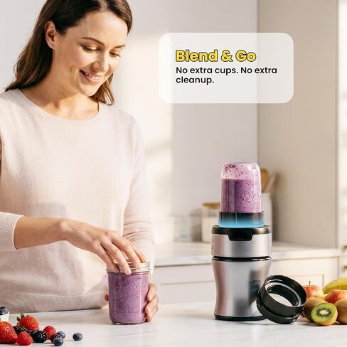 Adapter for Ninja Nutri-Plus Blender & Ball Wide-Mouth Mason Jars - Blend, Store & Go in the Same Jar - Blender Accessory for 900W BN301 - Easy to Clean, Dishwasher Safe (Adapter Only) in Kuwait