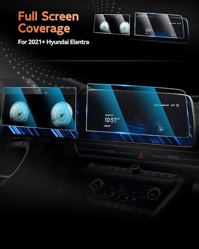 CDEFG 2PCS Tempered Glass Elantra Screen Protectors, 10.25" Touchscreen (1*) & 10.25" Digital Gauge (1*), for Hyundai Elantra 2021 2022 2023 2024 2025 2026 in Kuwait