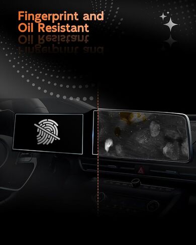 CDEFG 2PCS Tempered Glass Elantra Screen Protectors, 10.25" Touchscreen (1*) & 10.25" Digital Gauge (1*), for Hyundai Elantra 2021 2022 2023 2024 2025 2026 in Kuwait