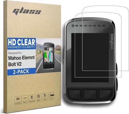 [2-PACK] Tempered Glass Screen Protector for Wahoo Elemnt ACE - Bike GPS Computer 3.8" Touchscreen Accessories Anti Scratch/Fingerprint (HD Clear) in Kuwait