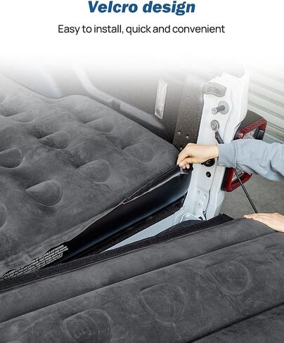 JOYTUTUS 5-5.2Ft Truck Bed Air Mattress with Removable Tailgate Extension, Thickened Inflatable 5ft Compact Short Truck Beds, Compatible with Tacoma&Ranger&Gladiator&Colorado&Canyon,Black in Kuwait