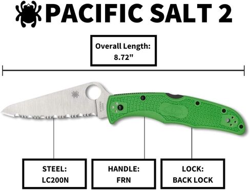 Spyderco Pacific Salt 2 Folding Knife, SpyderEdge in Kuwait