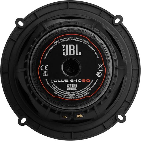 JBL Club 64CSQ - 6-1/2" Component Premium Speakers, 95W RMS, 285W Peak, Sensitivity (@ 2.83V): 93dB, Frequency Response: 48Hz – 21kHz, Nominal Impedance: 3.0 ohms (Renewed) in Kuwait