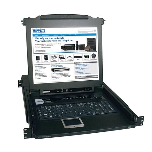 Ttripp Lite NetDirector 8-Port Rackmount Console KVM Switch with 17-Inch LCD Screen, Touchpad & Keyboard, Daisy-Chain up to 256 Devices, 2-Level Password Security, 1URM, 1-Year Warranty (B020-008-17) in Kuwait
