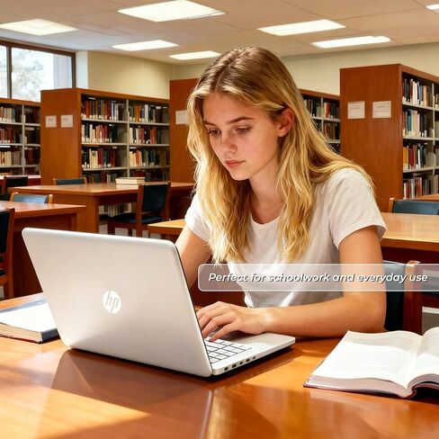 HP 14" Laptop, Intel N150 Processor, 4GB DDR5 RAM, 128GB SSD, Long Battery Life, 1TB Cloud Storage, Windows 11 with Microsoft 365 for Business, Students & Everyday Use in Kuwait