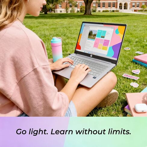 HP 14" Laptop, Intel N150 Processor, 4GB DDR5 RAM, 128GB SSD, Long Battery Life, 1TB Cloud Storage, Windows 11 with Microsoft 365 for Business, Students & Everyday Use in Kuwait