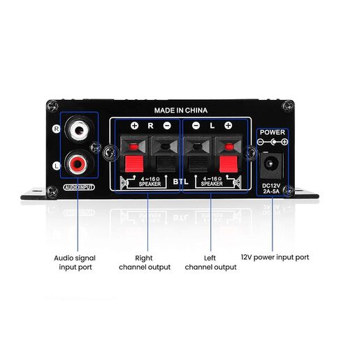 Mini Amplifier Clean Sound Powerful Portable Small Stereo Amplifier 2 Channel for Car Home 12V in Kuwait
