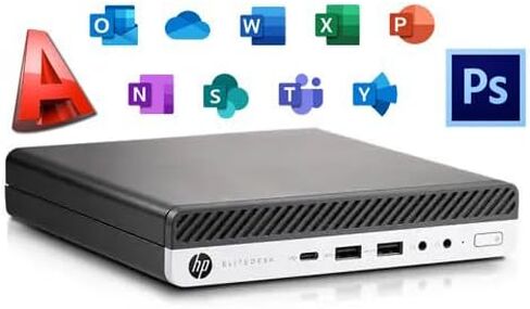 HP EliteDesk 800 G4 Mini Desktop, Core i5-8th, 8GB RAM, 256GB SSD (Renewed) in Kuwait