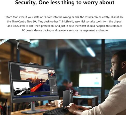 Lenovo ThinkCentre neo 50q Gen 4 Business MFF Desktop, 13th Gen Intel Core i5-13420H, 32GB RAM, 1TB PCIe SSD, Display Port, HDMI, RJ-45, Wi-Fi, Windows 11 Pro in Kuwait