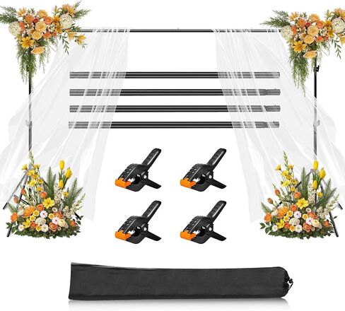 PULUZ Photo Video Studio 2x3m/6.5x10Ft (HxW) Adjustable Background Stand Backdrop Support System Kit with Carry Bag for Parties Events Decoration in Kuwait