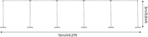 9.8 X 49.2 FT Pipe and Drape Stand, Wedding Garden Backdrop Stand in Kuwait